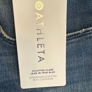 Athleta SculptTek Flare Jeans in True Blue Denim